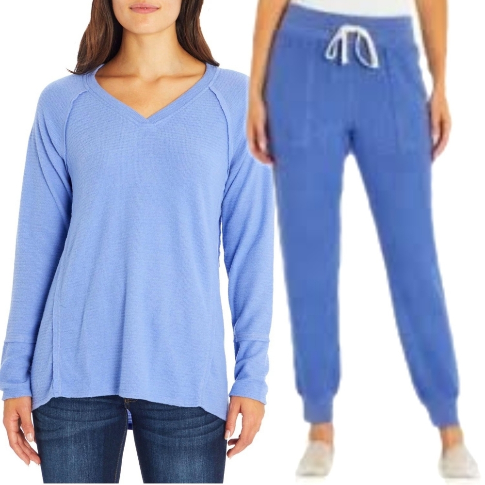 NWT Wildfox $98 Wmn L Super Soft Periwinkle Jogger - Picture 9 of 9